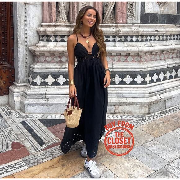 ZARA Embroidered Eyelet Midi Dress NWT LAST ONE!!! - Picture 6 of 16